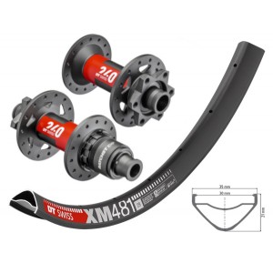 DT Swiss XM481 wheelset with DT Swiss 240 EXP IS hubs